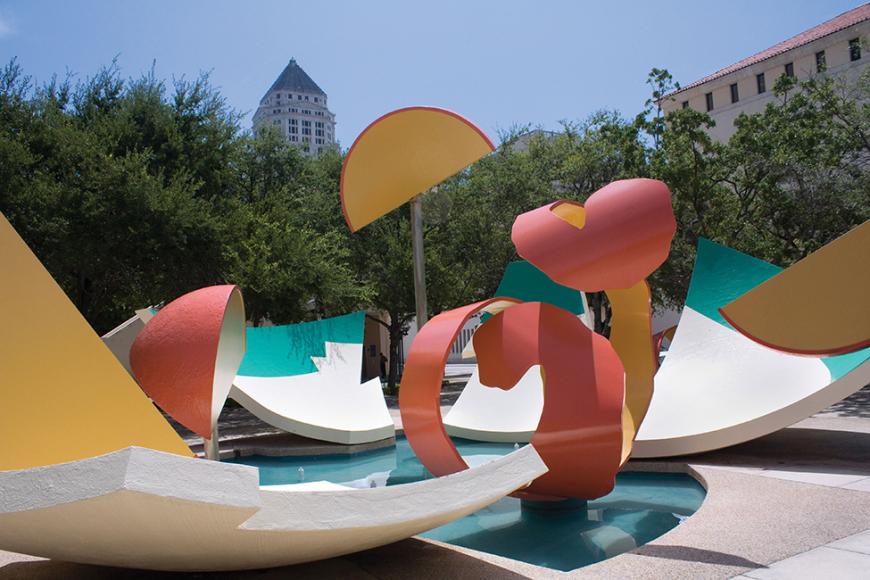 colorful outdoor sculptures